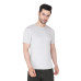 Men Solid Round Neck Polyester Grey T-Shirt