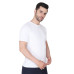 Men Solid Round Neck Polyester White T-Shirt