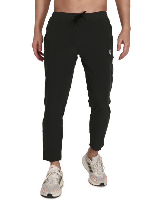 Men Solid Olive Track Pants