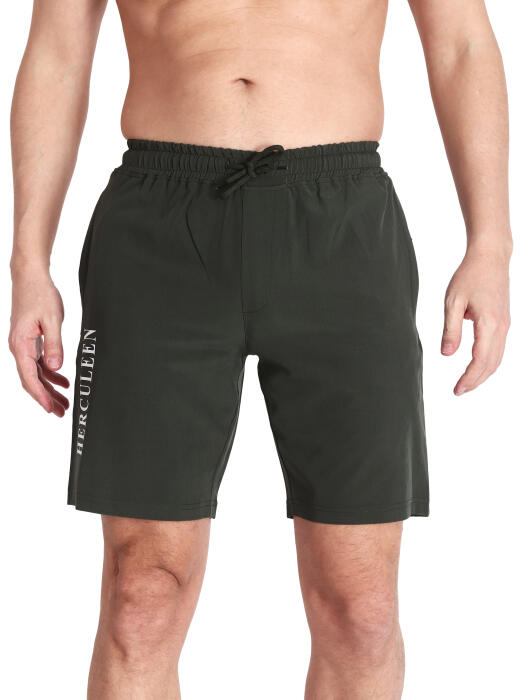 Solid Men Green Gym Shorts